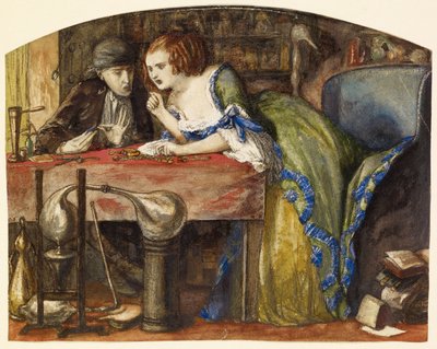 Laboratoriet av Dante Gabriel Charles Rossetti