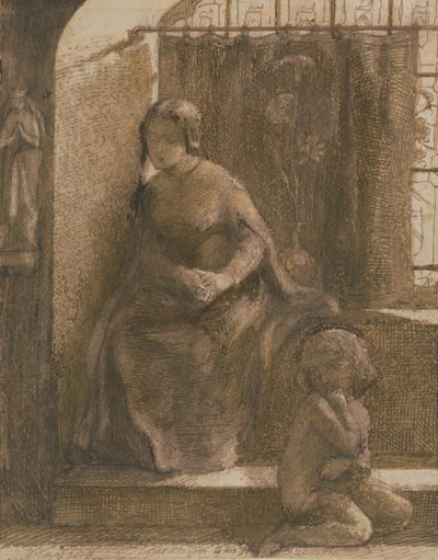 The Sun May Shine A We Be Cold, 1848 (penn og brunt blekk på papir) av Dante Gabriel Charles Rossetti