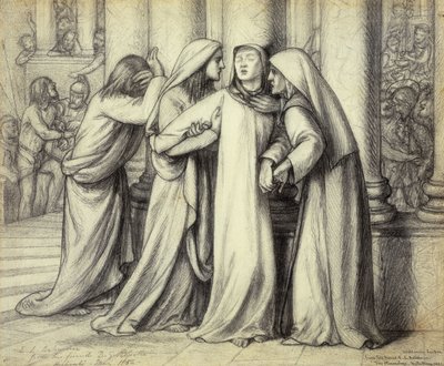 Jomfru Maria blir trøstet, 1891 av Dante Gabriel Charles Rossetti