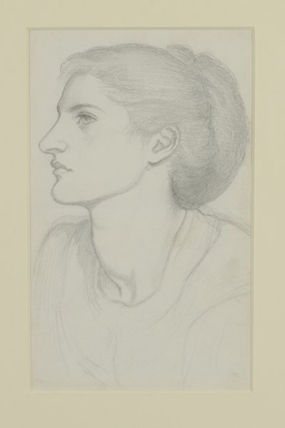 Kvinnehode, 1865-70 av Dante Gabriel Charles Rossetti