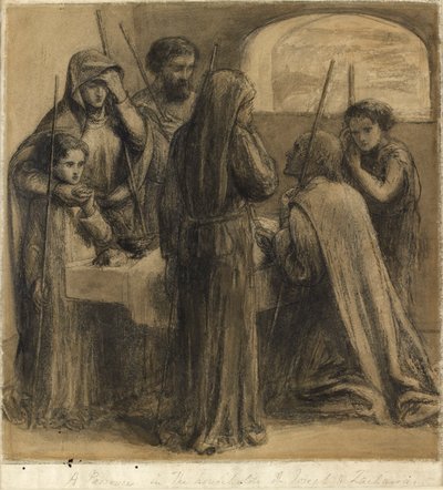 En påske i husstanden til Josef og Sakarias, ca 1850-tallet av Dante Gabriel Rossetti