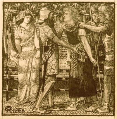 Josef anklaget før Potifar av Dante Gabriel Charles Rossetti