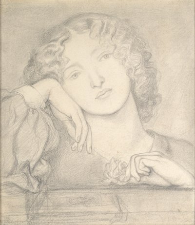 Man Rose, ca 1860-tallet av Dante Gabriel Rossetti