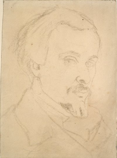 Selvportrett, c1850-1870 av Dante Gabriel Rossetti