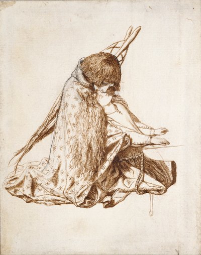 St Cecilia, ca 1850-tallet av Dante Gabriel Rossetti