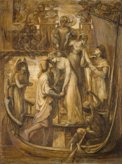 Kjærlighetens båt, 1881. av Dante Gabriel Rossetti