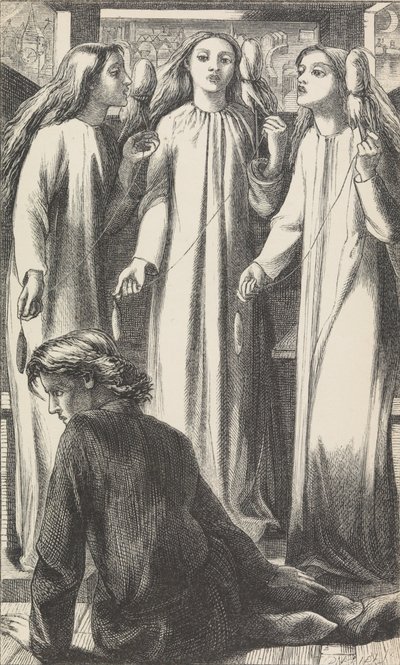 Musikkmesteren, 1855. av Dante Gabriel Rossetti