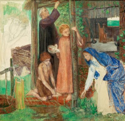 Påsken i den hellige familie av Dante Gabriel Charles Rossetti