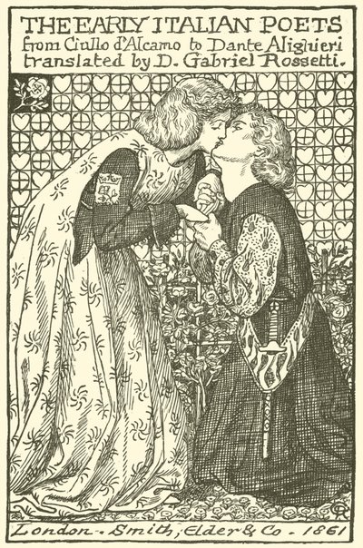 The Early Italian Poets, design for en tittelside av Dante Gabriel Charles Rossetti