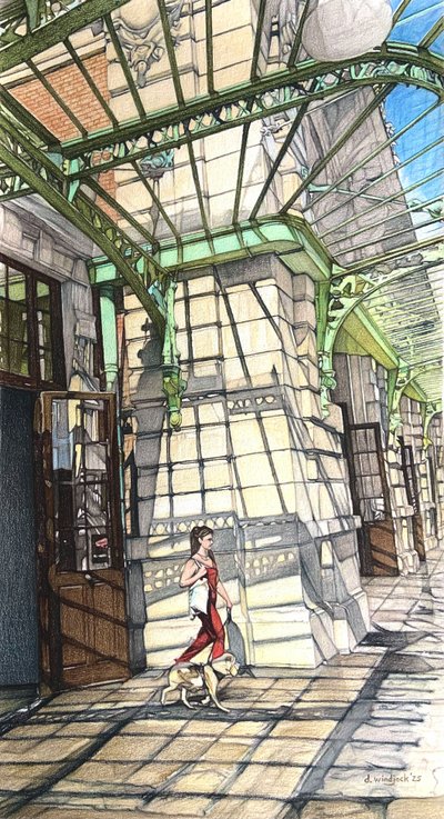 Den franske rivieraen 1, 2025 (blyant på papir) av Darrell Windjack