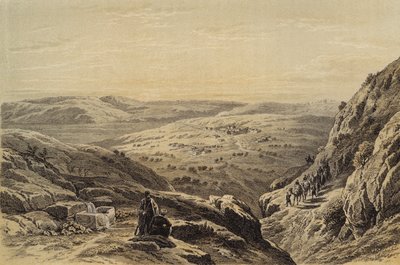 Cana, generell visning (farge litho) av David (after) Roberts