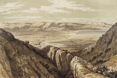 Nedstigning på Jordan-dalen (farge litho) av David (after) Roberts