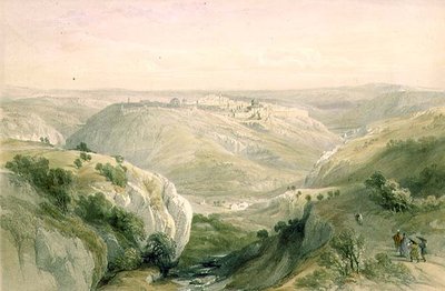 Jerusalem fra sør, 12. april 1839, plate 10 fra bind I av 