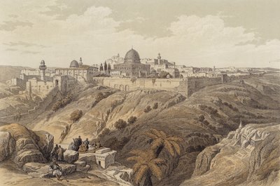 Jerusalem, renselsens kirke (farge litho) av David (after) Roberts
