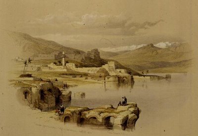 Tiberias from the Walls, Saffet in the Distance, 22. april 1839, plate 37 fra bind I av 