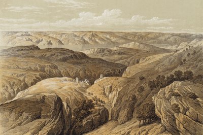 Villmark of Engedi (farge litho) av David (after) Roberts