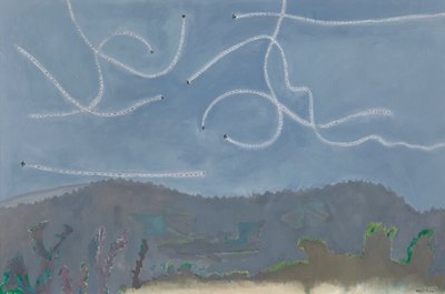 Martins Flying at Dusk, Catus, ca. 1995-96 (olje på lerret) av David Alan Redpath Michie