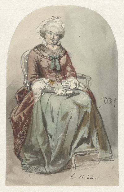 Sittende gammel dame av David Bles