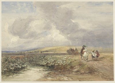 Landskap med reisende av David Cox (I)