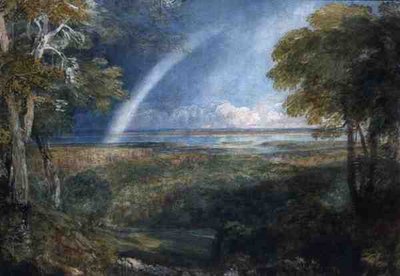 A Rainbow over the Severn (akvarell på papir) av David Cox