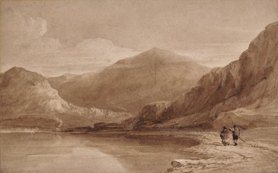 Utsikt i Nord-Wales med bro av David Cox