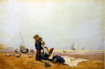 Fiskere ved bredden av David Cox