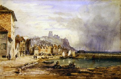 Folkestone (akvarell på papir) av David Cox