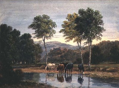 Goodrich Castle (akvarell på papir) av David Cox