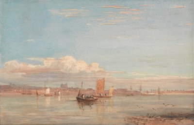 Greenwich Hospital fra Woolwich Reach av David Cox