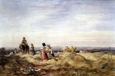 In the Hayfield (akvarell) av David Cox