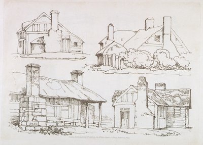 Plate 3 fra Progressive Lessons on Landscape for Young Beginners, 1816 (myk grunnetsing) av David Cox