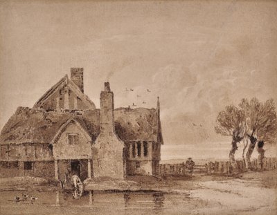 Studie av et våningshus av David Cox