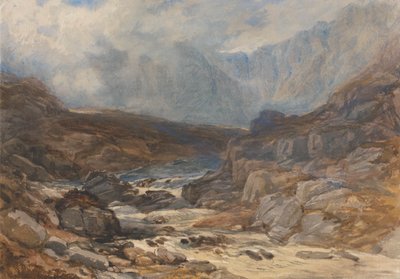 Walisisk fjellstrøm av David Cox Jr.