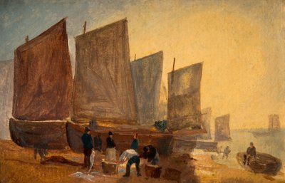 Fiskebåter, Hastings, 1813. av David Cox the elder
