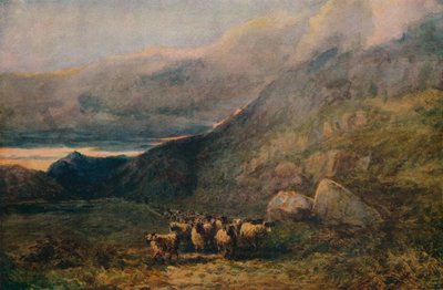 Fjellvei med søvn, c1838 av David Cox the elder