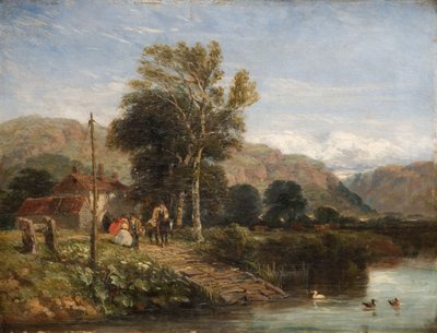 Venter på fergen, 1845. av David Cox the elder