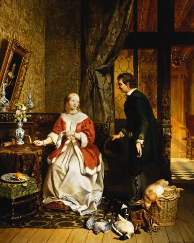 Tilbake fra markedet, 1846 av David Emil Joseph de Noter