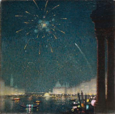 Venetiansk karneval (olje på lerret) av David Ericson