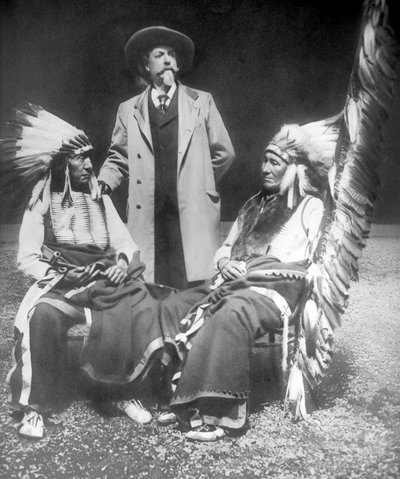 William F. Cody med Red Cloud og American Horse av David Frances Barry