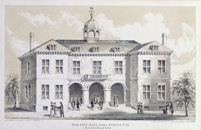 Old City Hall, New York, i 1776, fra 