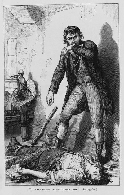 Illustrasjon for Oliver Twist av Charles Dickens (gravering) av David Henry Friston