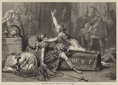 Scene fra Antony og Cleopatra, på Drury Lane Theatre av David Henry Friston