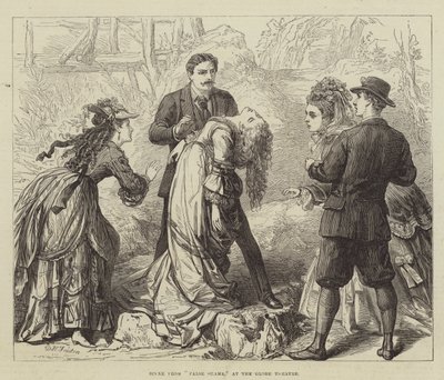Scene fra False Shame, på Globe Theatre av David Henry Friston