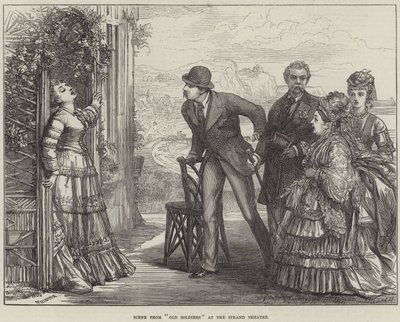 Scene fra Gamle soldater på Strandteatret av David Henry Friston