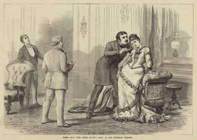 Scene fra The Great Divorce Case, på Criterion Theatre av David Henry Friston