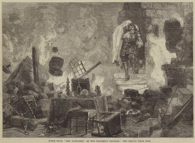 Scene fra The Raparee, på Princess Theatre, Rescue from Fire av David Henry Friston