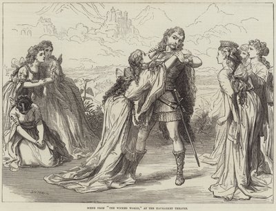 Scene fra The Wicked World, på Haymarket Theatre av David Henry Friston