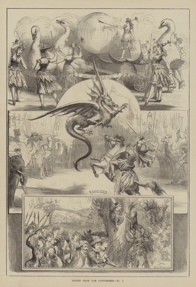 Scener fra Pantomimes av David Henry Friston