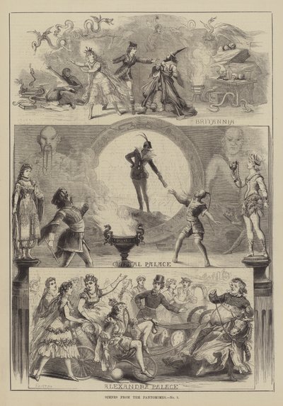 Scener fra Pantomimes av David Henry Friston