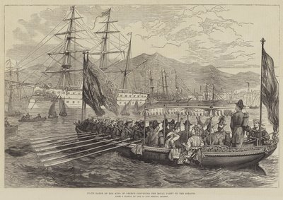 Statens lekter av kongen av Hellas som formidler det kongelige partiet til Serapis av David Henry Friston